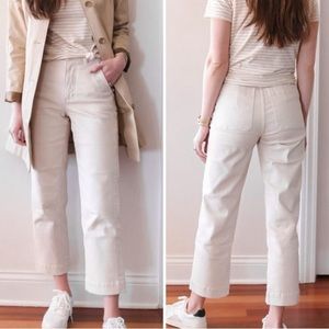 Everlane NWT The Straight Leg Crop Short Pants in Sandstone 2